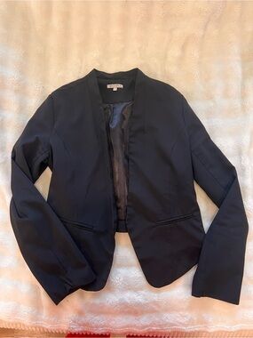 SpaceGirlz Black Open-Front Women's Blazer Jacket